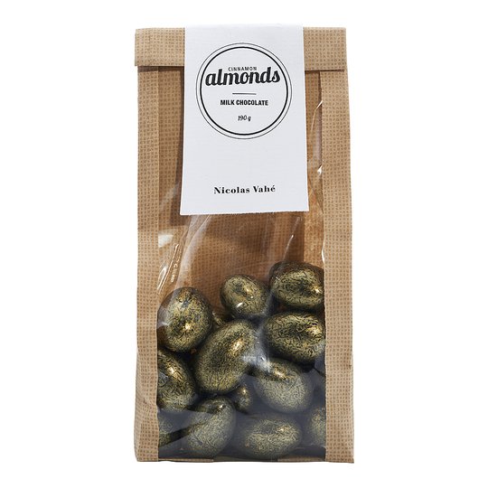 Nicolas Vahé - Chokladöverdragna Mandlar med Kanel 190 g