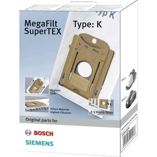 Siemens Dammsugarpåsar MEGAfilt, Type K VZ41AFK