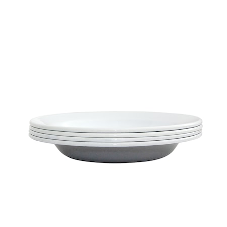 Djupa Tallrikar 22 cm 4 st Kockums Grey