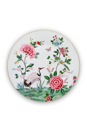 Blushing Birds Tallrik Vit 32 cm