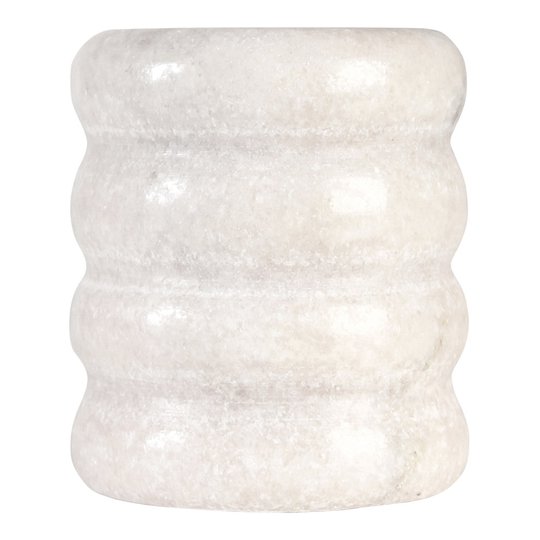 & klevering - Bubble Ljushållare Marmor 6 cm Vit