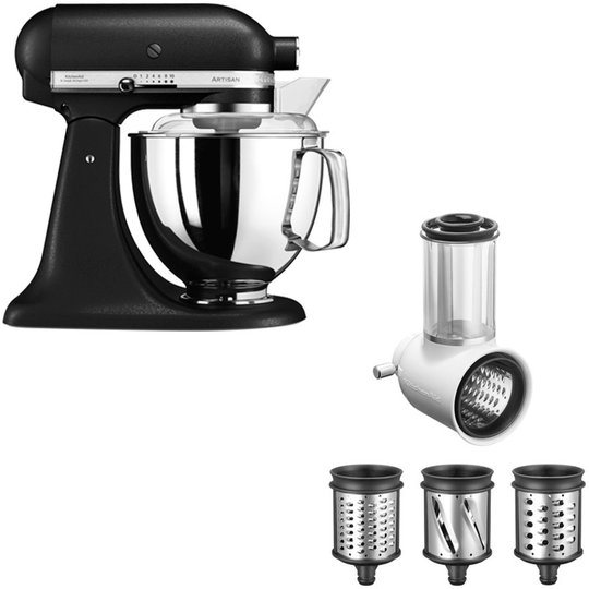 KitchenAid Artisan 175 Svart Lava + Grönsaksskärare 5KSMVSA