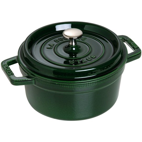 Staub Rund Gryta 22 cm 2,6 liter Basilikagrön