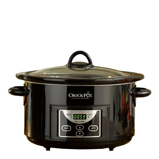 Crock-Pot - Slowcooker med timer 4,7 L Svart