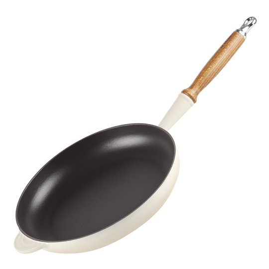 Le Creuset - Stekpanna med trähandtag 28 cm Meringue