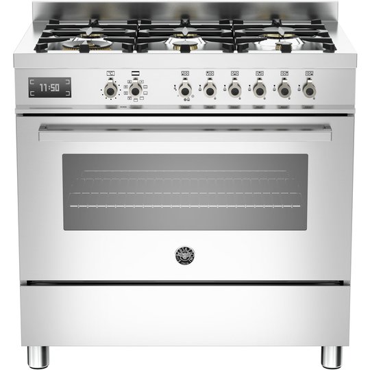 Bertazzoni PRO906 Gasspis 90 cm, 1 ugn, 6 brännare, rostfri