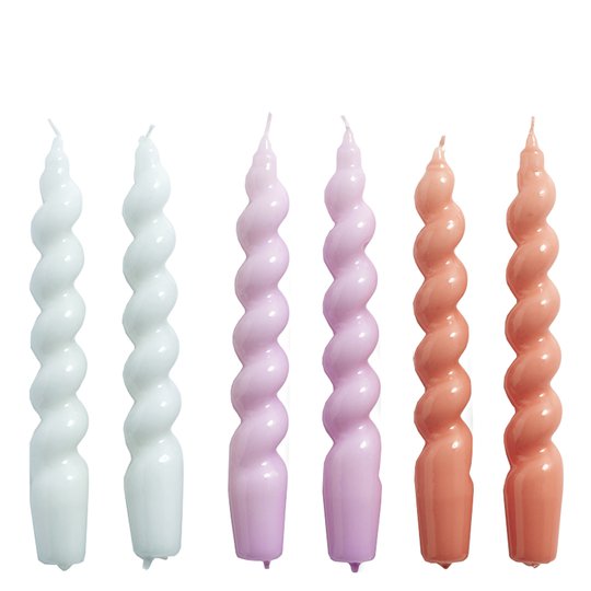 Hay - Ljus Spiral 6-pack Ice blue, Lilac, Apricot