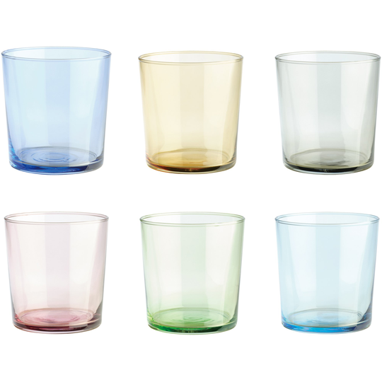 Aida Dricksglas 34,5 cl 6-pack, mixade färger