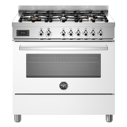 Bertazzoni PRO96L1EBIT Professional gasspis med singelugn, 90 cm, vit