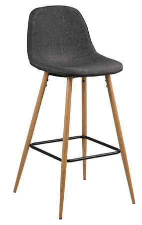 Ewald Barstol Hög Grå/ Ek