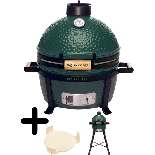 Big Green Egg Kolgrill Minimax med convEGGtor baksten och portabelt stativ
