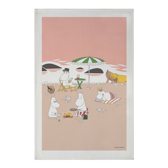 Opto Design - Mumin Sommar 2021 Kökshandduk 70x50 cm Aprikos