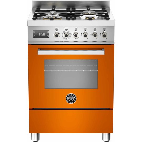 Bertazzoni PRO604 Gasspis 60 cm, 1 ugn, 4 brännare, orange