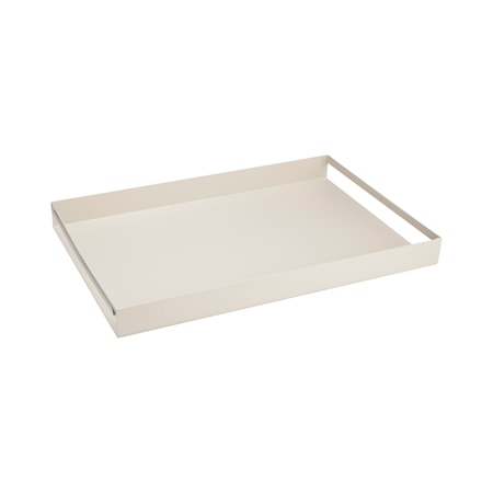 Bricka i Plåt Beige Stor
