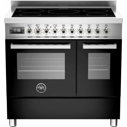 Bertazzoni PRO905 Induktionsspis 90 cm, 2 ugnar, 5 zoner, Svart