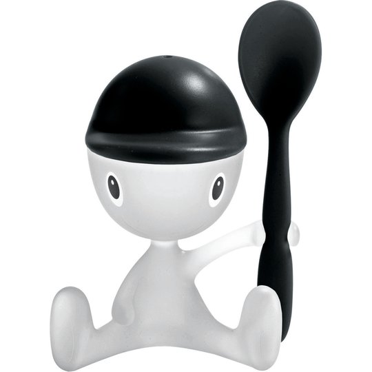 Alessi Cico Äggkopp med Sked Svart