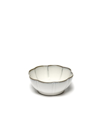 Inku Skål Xl Ø15 cm Ribbed Vit