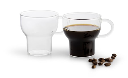 Glasmugg 2-pack Klar 15 cl