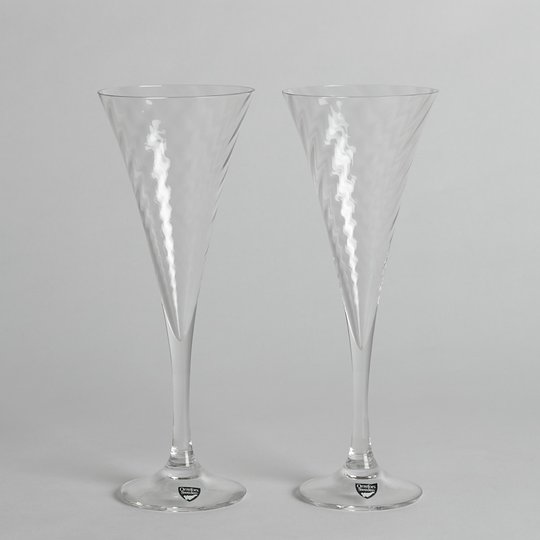 Orrefors - SÅLD Champagneglas "Helena" Gunnar Cyrén 2 st