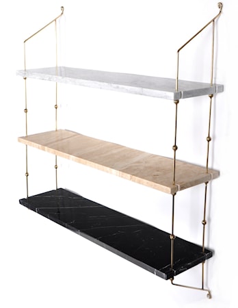 Morse shelve hylla Carrara/Sand/Black/Brass