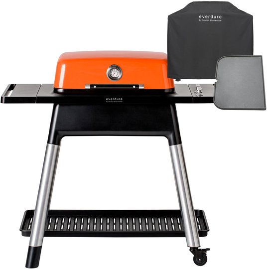 Everdure Force gasolgrill + grillöverdrag & grillplåt orange