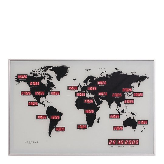NeXtime - World Time Väggklocka 55x36 cm
