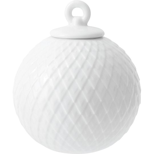 Lyngby Porcelæn Rhombe kula, vit