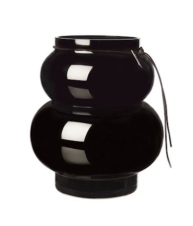 Glasvas Svart d12xh21,5 cm