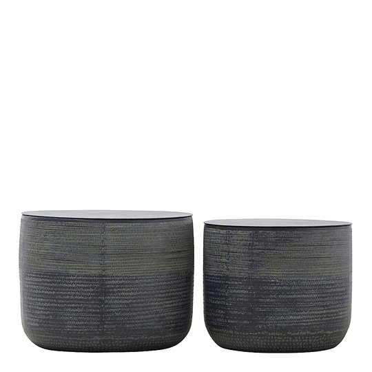 House Doctor - Kenya Village Förvaring med lock Svart 2-pack