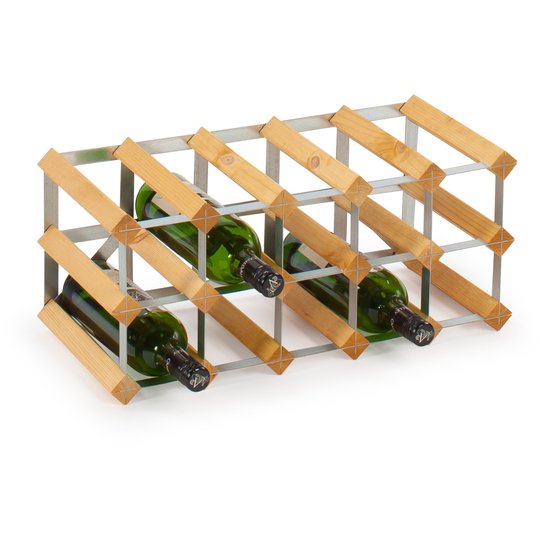 Traditional Wine Racks Vinställ Påbyggnadsbart 15 Flaskor Light oak