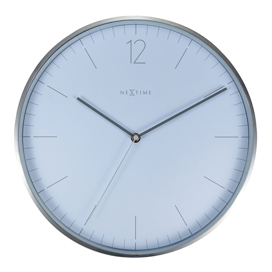 NeXtime - Essential Väggklocka 34 cm Vit / Silver