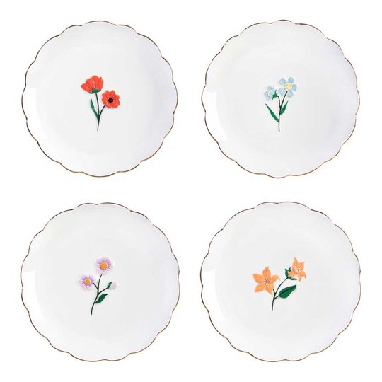 & klevering - Wild Flower Tallrik 17 cm 4-pack