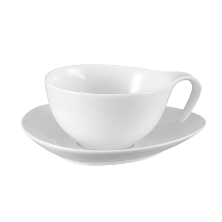 Time Cappucino/kaffekopp med fat Vit 15cl