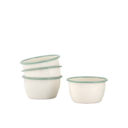 Skålset 10 cm 4 st Cream Lux