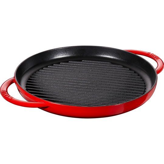 Staub Pure Grill Grillpanna Rund 30 cm, Röd