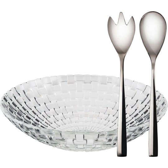 Dorre Glitter Salladskål med salladsbestick rostfritt längd 25cm