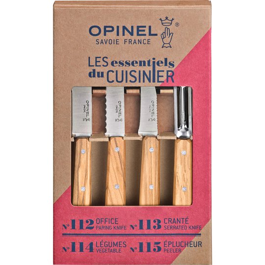 Opinel Boxes essentiel knivset, olivträ