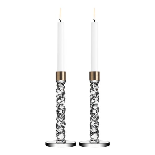 Orrefors - Carat Ljusstake 24,2 cm 2-pack Mässing