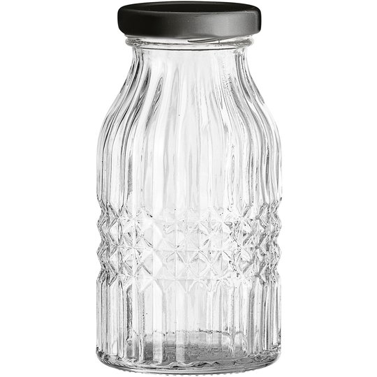 Bloomingville Glasflaska med lock Ø6,5 cm. klart