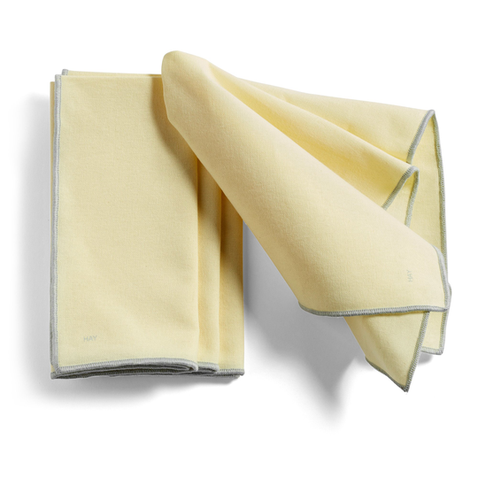 HAY Contour tygservett 40x40 cm, 4-pack, lemon