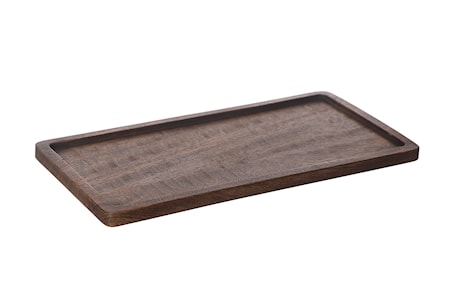 Träbricka rektangulär 15x30 mörkbrun