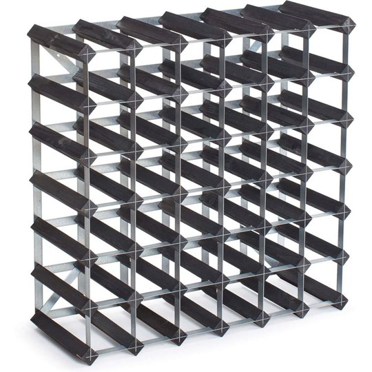 Traditional Wine Racks Vinställ Påbyggnadsbart 42 Flaskor Black Ash