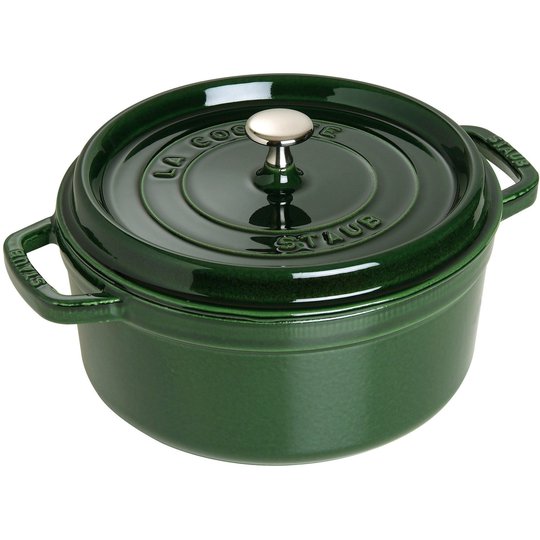 Staub Rund Gryta 26 cm 5,2 liter Basilikagrön