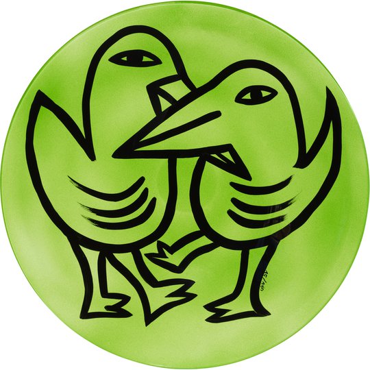 Kosta Boda Kosta Boda Fat Final Peace Birds 38,5 cm Grön