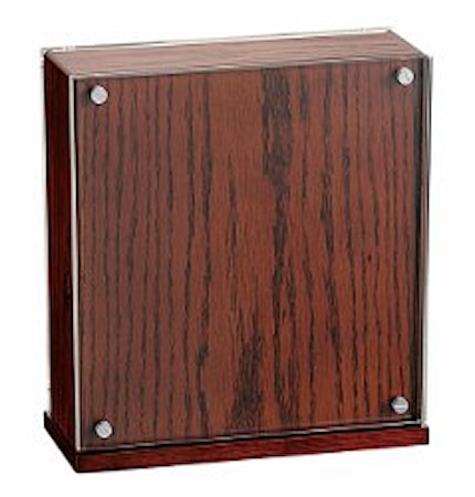 Knivblock brunt/plexi 265x243x96mm