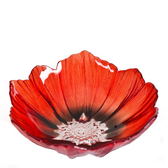 Målerås Glasbruk - Poppy Skål 14 cm Röd