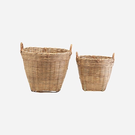 Korgar Set med 2 storlekar Bambu h: 37 cm & h: 26 cm