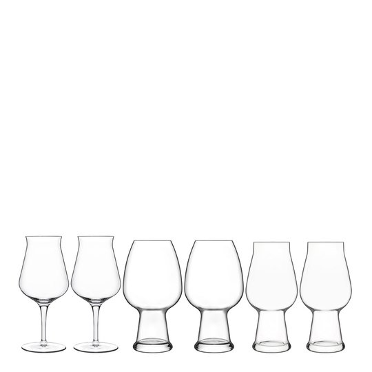 Luigi Bormioli - Birrateque Ölglas-set Ale, Vete, Allround 3x2 pack Klar