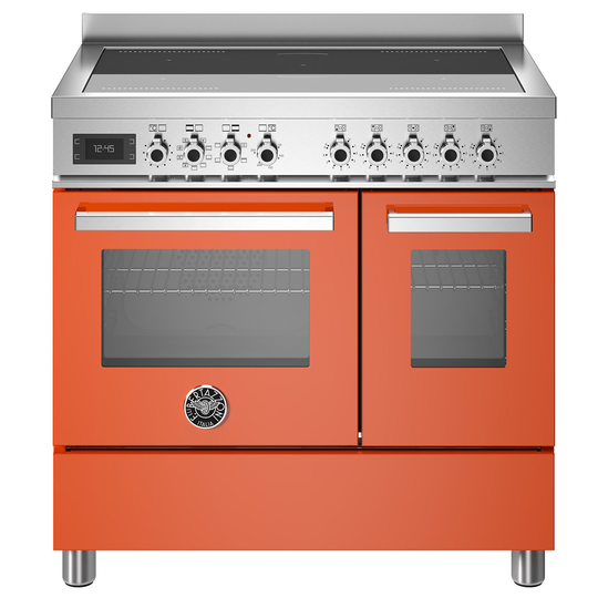Bertazzoni PRO95I2EART Professional induktionsspis med dubbelugn, 90 cm, orange