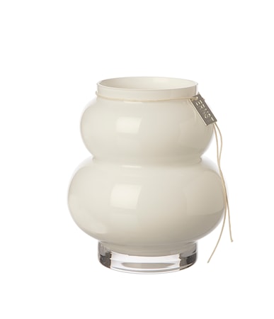 Glasvas Vit d7,8xh4 cm